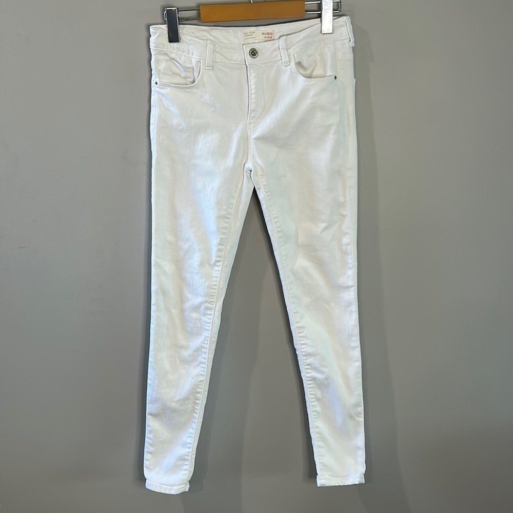 Zara Girl White Skinny Jeans Size 13/14